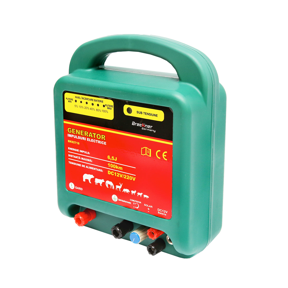 Elettrificatore DC 12/220V, 6.5 Joule, 100 km per recinto elettrico, Breckner Germany - immagine 3
