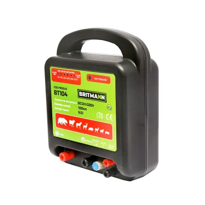 Elettrificatore DC 12/220V, 6.5 Joule, 100 km, per recinto elettrico, BRITMANN - immagine 3