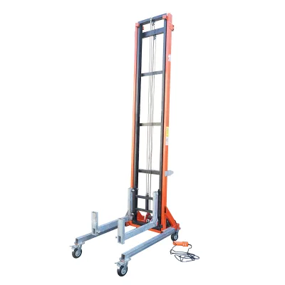 Elevatore elettrico per materiali edili, altezza massima 6 m, portata 265 kg con telecomando. - immagine 4