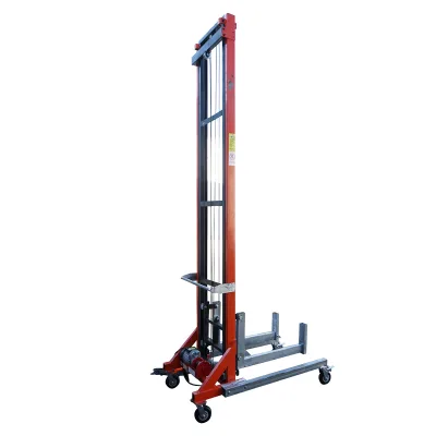 Elevatore elettrico per materiali edili, altezza massima 6 m, portata 265 kg con telecomando. - immagine 7