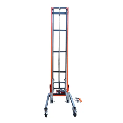 Elevatore elettrico per materiali edili, altezza massima 6 m, portata 265 kg con telecomando. - immagine 9