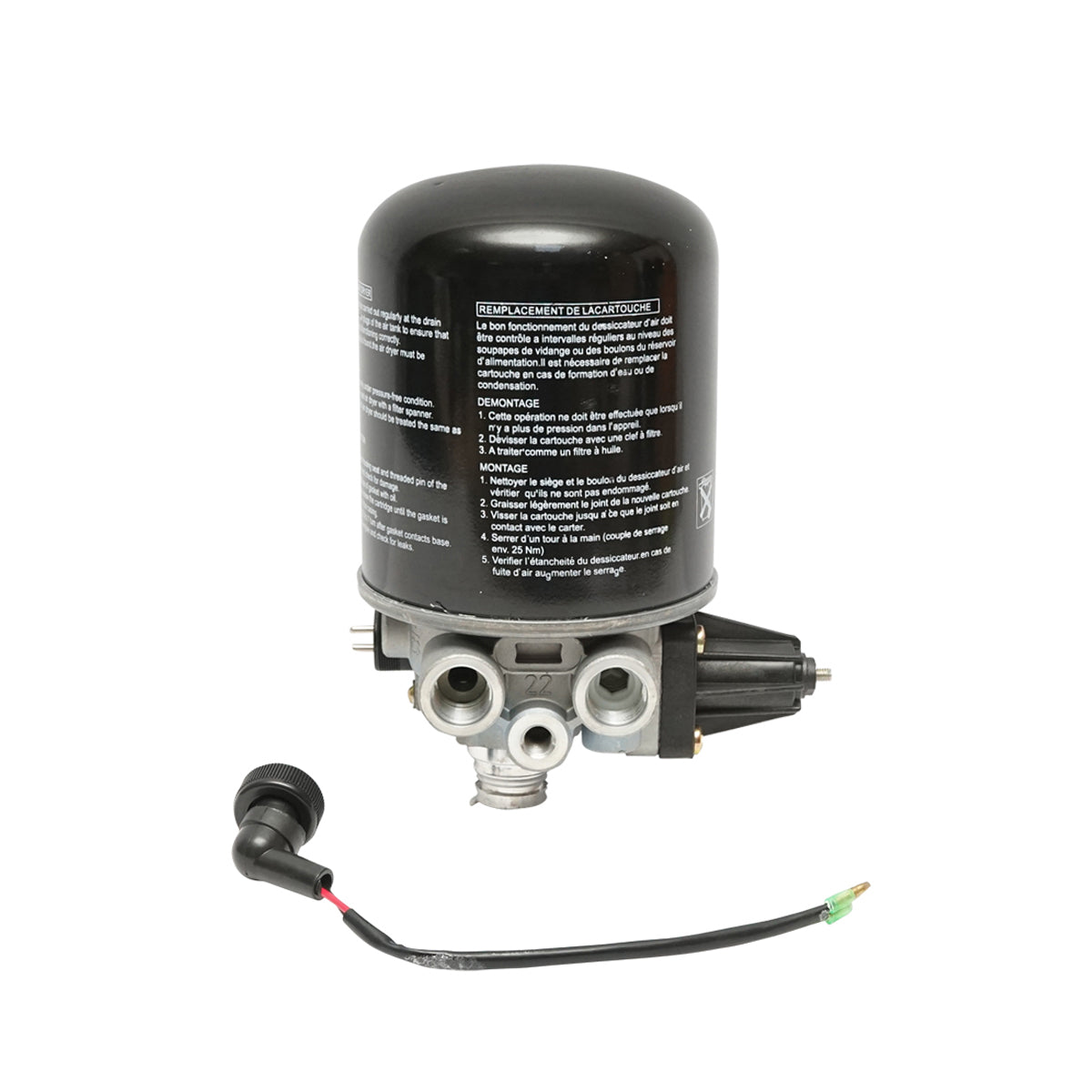 Essiccatore d’aria con filtro per sistema compressore, codici OEM 4324101020, 4324100202, 1487434901, LFP8654, T250W, AI12, TB1374X – Breckner Germany