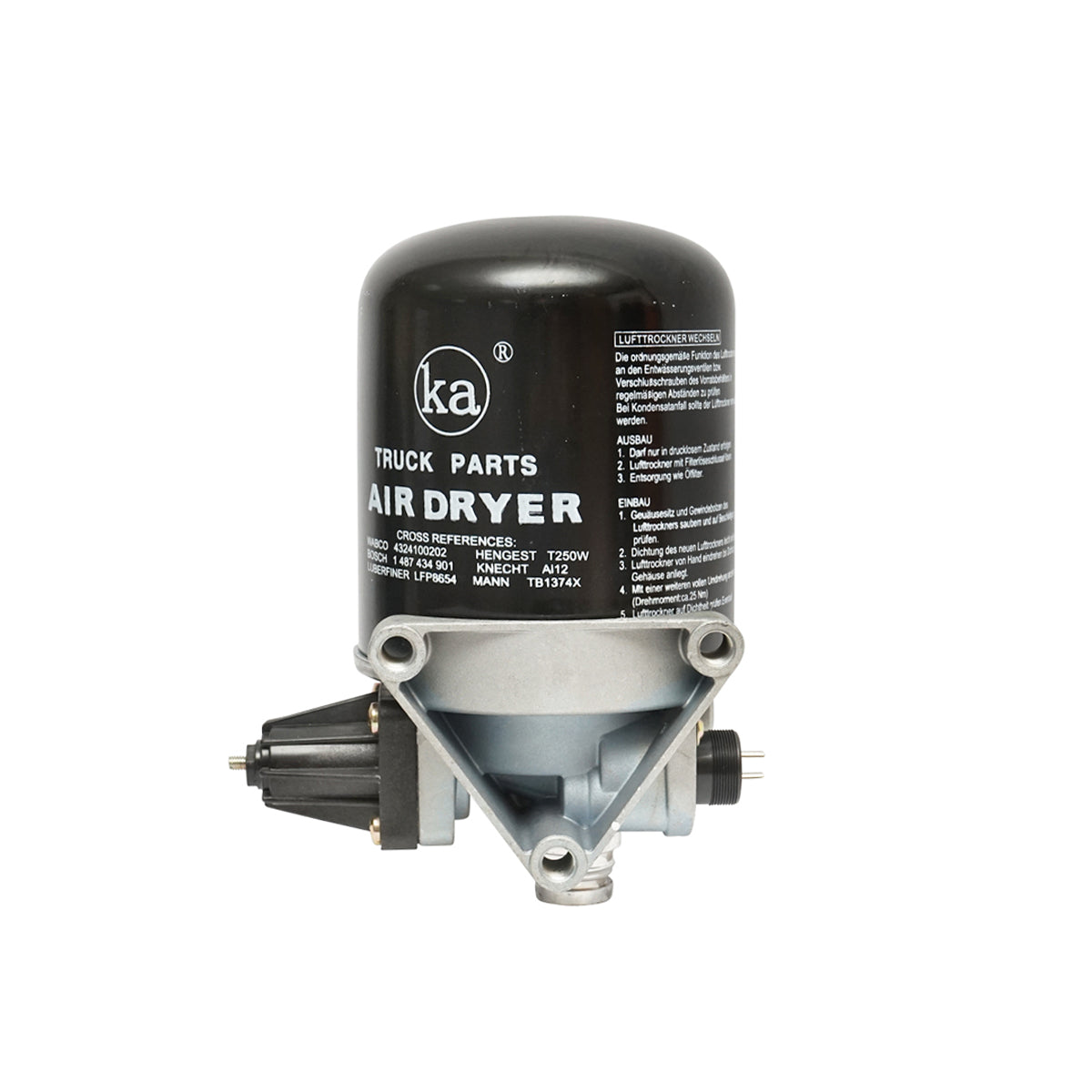 Essiccatore d’aria con filtro per sistema compressore, codici OEM 4324101020, 4324100202, 1487434901, LFP8654, T250W, AI12, TB1374X – Breckner Germany - immagine 6
