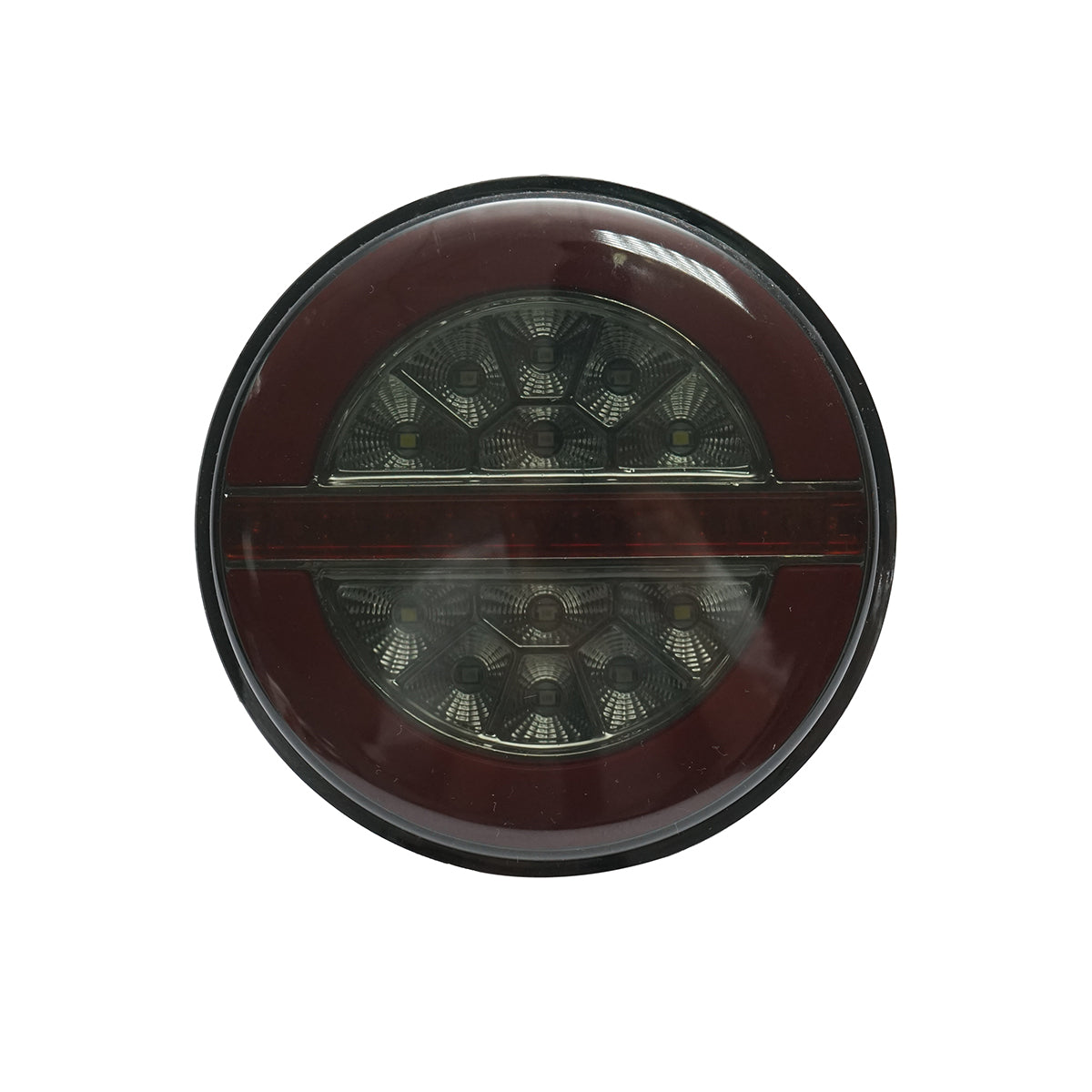 Fanale posteriore rotondo LED NEON fumè 12-24V con 4 funzioni 140x35mm Breckner Germany