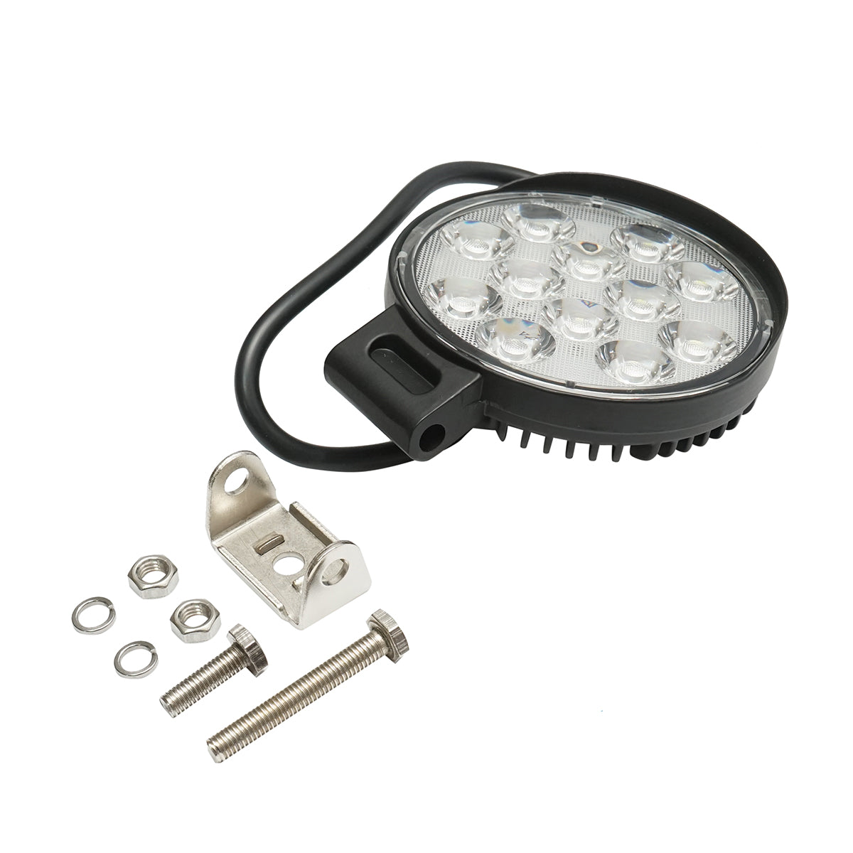 Faretto LED rotondo 12-60V, 36W, corpo in alluminio 110x110x40mm - immagine 2