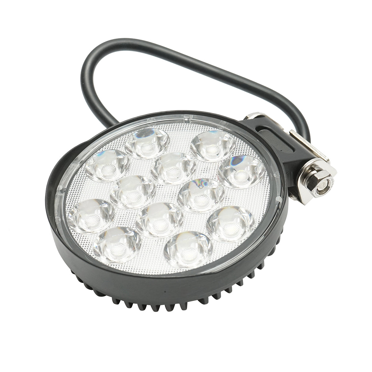 Faretto LED rotondo 12-60V, 36W, corpo in alluminio 110x110x40mm - immagine 4