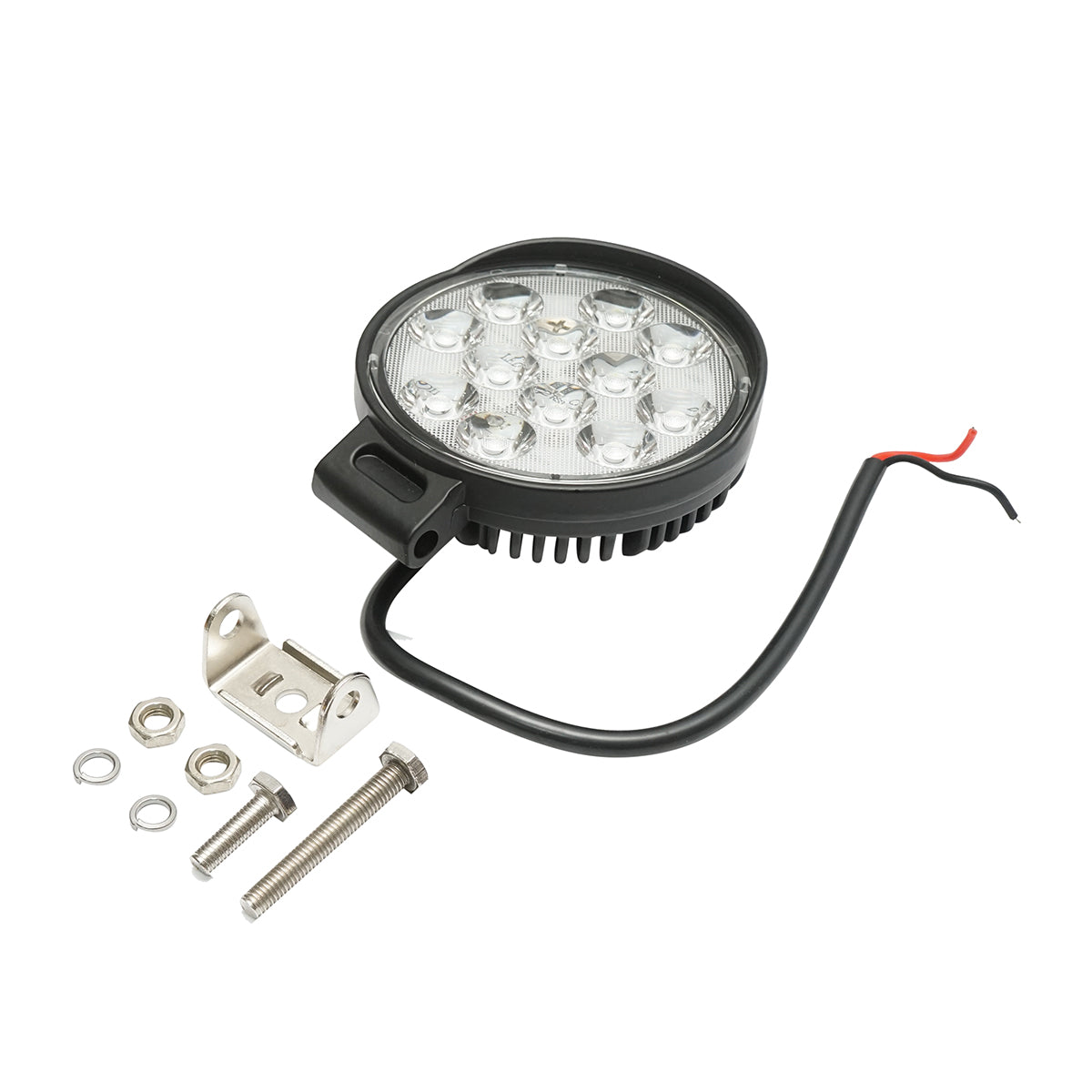 Faretto LED rotondo 12-60V, 36W, corpo in alluminio 115x115x45mm - immagine 2