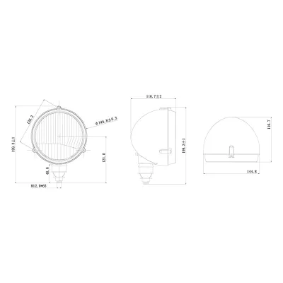 Faro da lavoro universale, faretto per trattori e attrezzature agricole 12V Breckner Germany - immagine 5