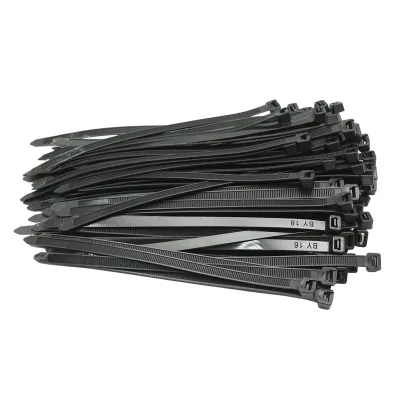 Fascetta, collare in plastica nero 7,6 × 200 mm, 100 pezzi/set Breckner Germany