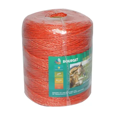 Filo arancione, diametro 2 mm, 3x0.15 mm SS, 500 m per recinzione elettrica, resistenza 15 Ohm, Bourget - immagine 2