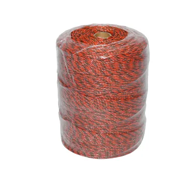 Filo arancione-nero, diametro 3 mm, 5x0.2 mm SS, 500 m per recinzione elettrica, resistenza 4.5 Ohm, Bourget - immagine 3