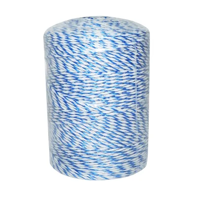Filo bianco-blu, diametro 3 mm, 3x0.2 mm SS, 500 m per recinzione elettrica, resistenza 7.8 Ohm, Bourget - immagine 3