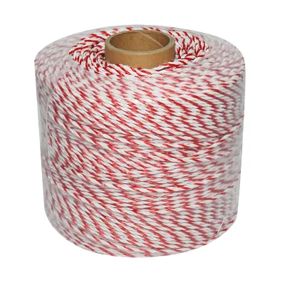 Filo bianco-rosso, diametro 3.8 mm, 4x0.28 mm SS, 500 m per recinzione elettrica, resistenza 3.45 Ohm, Bourget - immagine 2