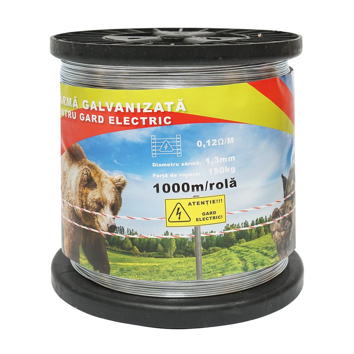 Filo metallico zincato recinto elettrico Ø1,3mm Lunghezza 1000mt, Recinzioni Elettriche Breckner Germany