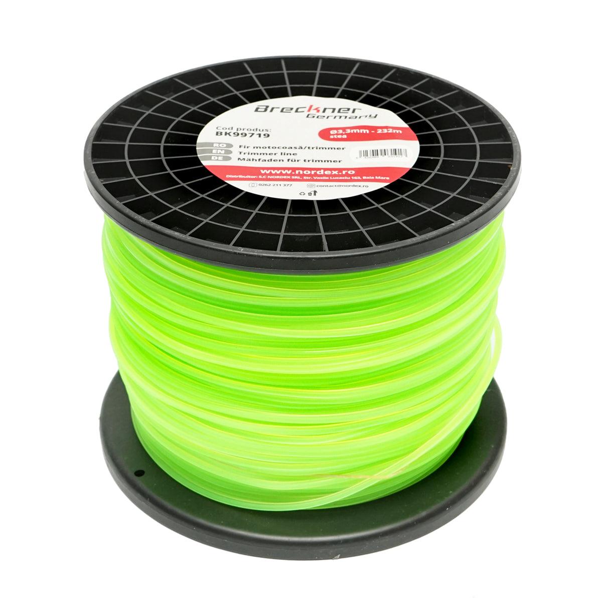 Filo per decespugliatore 3,3 mm x 232 mt, Filo a Forma di Stella per decespugliatore Filo Breckner Germany - immagine 2