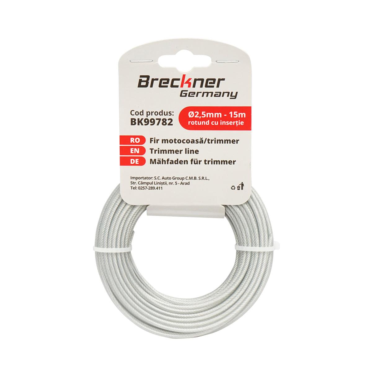 Filo per decespugliatore in nylon con inserto metallico 2.5mm X 15mt Filo per decespugliatore rinforzato, Filo Breckner Germany - immagine 2