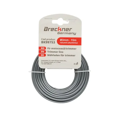 Filo per decespugliatore in nylon con inserto metallico 3 mm X 15mt Filo tondo per decespugliatore Filo Breckner Germany - immagine 2