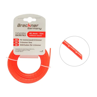Filo per decespugliatore rotondo goffrato 2,4 mm x 15 m Breckner Germany