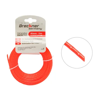 Filo per decespugliatore tondo goffrato 3mmx15m Breckner Germany