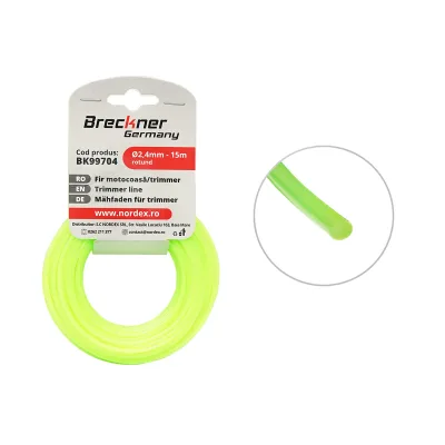 Filo per decespugliatore tondo, 2,4 mm x 15 m Breckner Germany