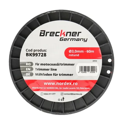 Filo per decespugliatore tondo, 3,0 mm x 60 m Breckner Germany - immagine 4