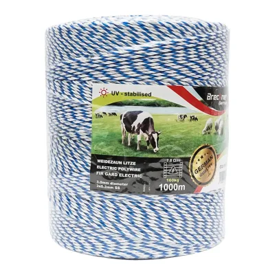 Filo per recinto elettrico, Lunghezza 1000 mt, Ø 3mm. 3x0.2mm. SS, 7,8 Ohm/m, recinzioni elettriche Breckner Germany - immagine 3