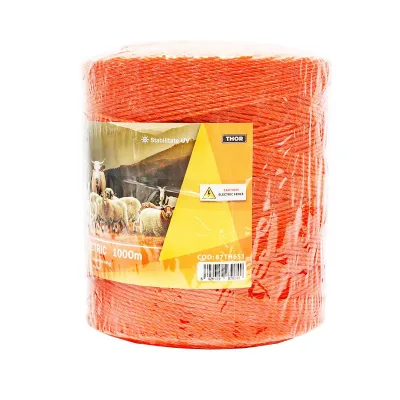 Filo per recinto elettrico, Lunghezza 1000 mt, Ø2,5mm. 3x0.15mm. SS , 7.4 Ohm/m, colore arancione, recinzioni elettriche Thor - immagine 3