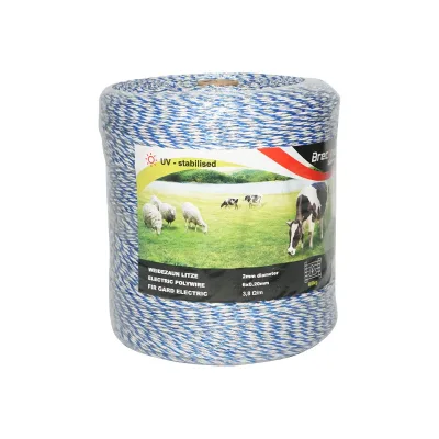 Filo per Recinto Elettrico, Lunghezza 1000 mt, Ø2mm. 6x0.2mm. SS, 3.8 Ohm/m, Colore Bianco/Blu, Recinzioni Elettriche Breckner Germany - immagine 3