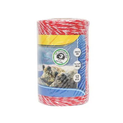 Filo per Recinto Elettrico, Lunghezza 250 mt, 2x015mm., 12 Ohm/m, colore bianco/rosso, Recinzioni elettriche - immagine 2
