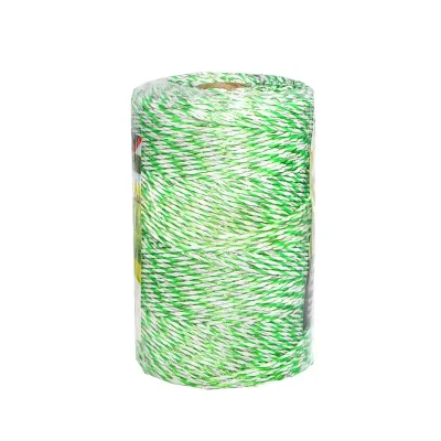 Filo per recinto elettrico, Lunghezza 250 MT, Ø3mm 3x0.2mm SS 1x0.25mm Cu, 0.45 Ohm/m, colore Bianco/Verde, Recinzioni Elettriche Breckner Germany - immagine 3
