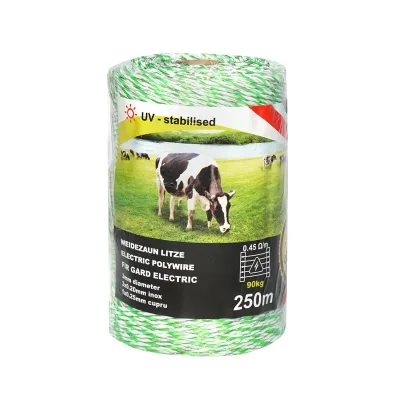 Filo per recinto elettrico, Lunghezza 250 MT, Ø3mm 3x0.2mm SS 1x0.25mm Cu, 0.45 Ohm/m, Recinzioni Elettriche Baisan