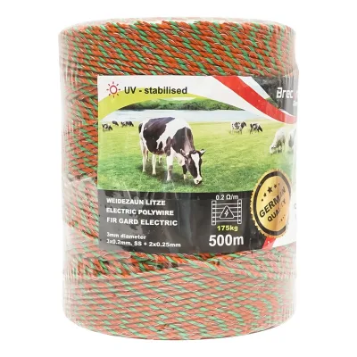 Filo per recinto elettrico, Lunghezza 500 MT, Ø3mm 3x0.2mm SS 2x0.25mm CU, recinzioni elettriche Breckner Germany - immagine 3