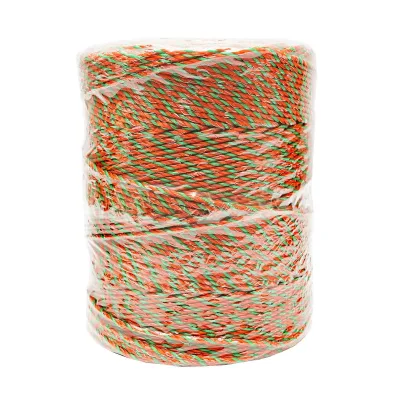 Filo per Recinto Elettrico, Lunghezza 500 mt, Ø3mm. 3x0.2mm SS + 2x0.25mm, 0.2 Ohm/m, Colore Arancione/Verde, Recinzioni Elettriche Thor - immagine 4