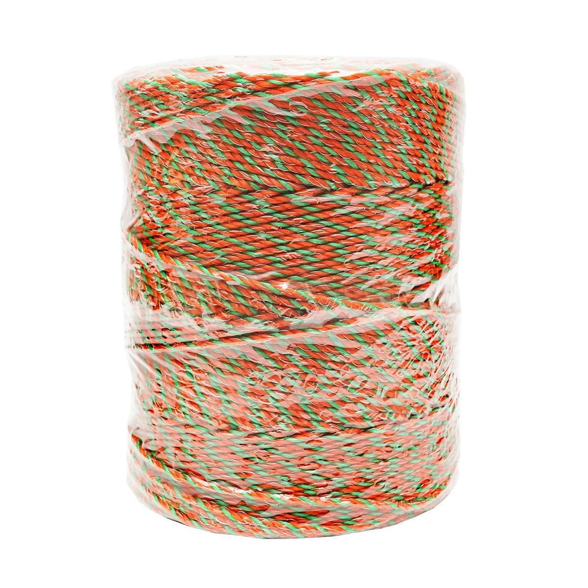 Filo per Recinto Elettrico, Lunghezza 500 mt, Ø3mm. 3x0.2mm SS + 2x0.25mm, 0.2 Ohm/m, Colore Arancione/Verde, Recinzioni Elettriche Thor - immagine 4