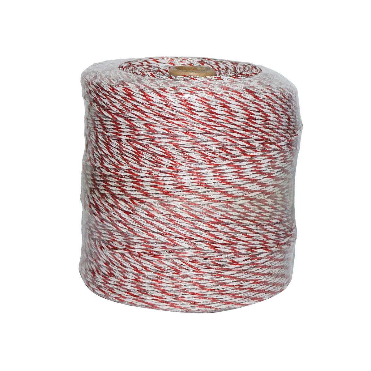 Filo per Recinto Elettrico, Lunghezza 500 mt, Ø3mm. 4x0.3mm. SS, 0.5 Ohm/m, colore Bianco/Rosso, Recinzioni Elettriche Baisan - immagine 2