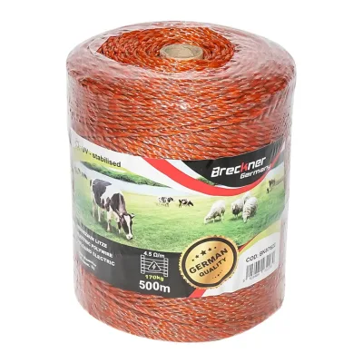 Filo per recinto elettrico, Lunghezza 500 mt, Ø3mm. 5x0.2mm. SS , 4.5 Ohm/m, recinzioni elettriche Breckner Germany