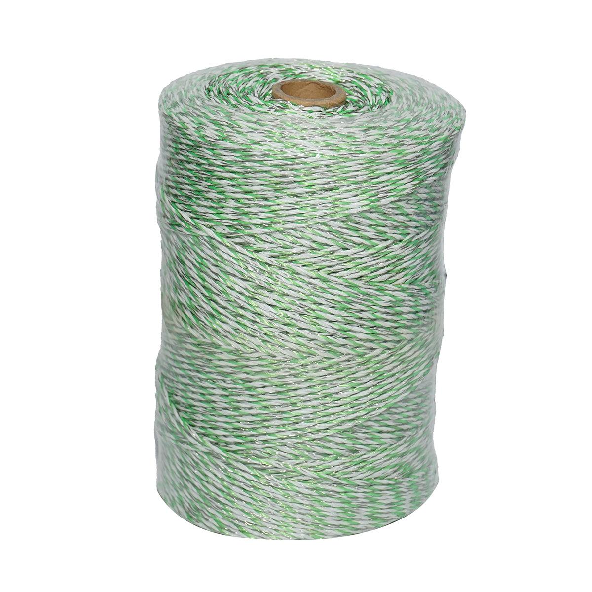 Filo per Recinto Elettrico, Lunghezza 500 mt, Ø3mm. 6x0.3mm. SS, 0.31 Ohm/m, colore Bianco/Verde, Recinzioni Elettriche Baisan - immagine 3