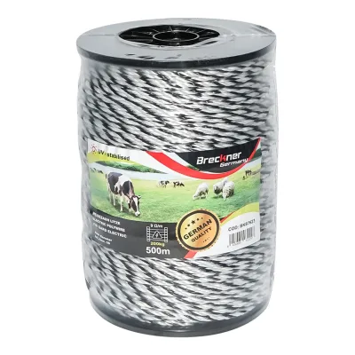 Filo per recinto elettrico, Lunghezza 500 mt, Ø4 mm 3x0.2mm SS , colore bianco-nero, recinzioni elettriche Breckner Germany - immagine 3