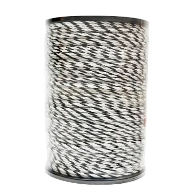 Filo per Recinto Elettrico, Lunghezza 500 mt, Ø4mm. 3x0.2mm. SS, 9 Ohm/m, colore Bianco/Nero, Recinzioni Elettriche Thor - immagine 4