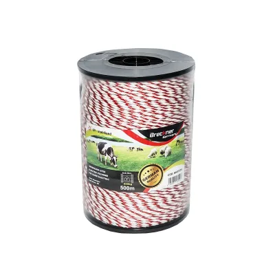 Filo per Recinto Elettrico, Lunghezza 500 mt, Ø4mm. 6x0.2mm. SS, 0.90 Ohm/m, Colore Bianco/Rosso, recinzioni elettriche Breckner Germany - immagine 3