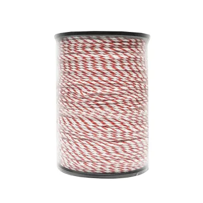 Filo per Recinto Elettrico, Lunghezza 500 mt, Ø4mm. 6x0.2mm. SS, 0.90 Ohm/m, Colore Bianco/Rosso, recinzioni elettriche Breckner Germany - immagine 2