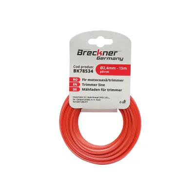 Filo quadrato per decespugliatore 2,4 mm x 15 m Breckner Germany
