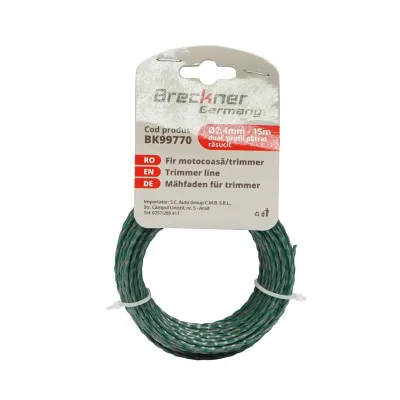 Filo quadrato per decespugliatore 2.4 mm x 15 mt, Filo quadrato ritorto per decespugliatore, Filo Breckner Germany - immagine 2