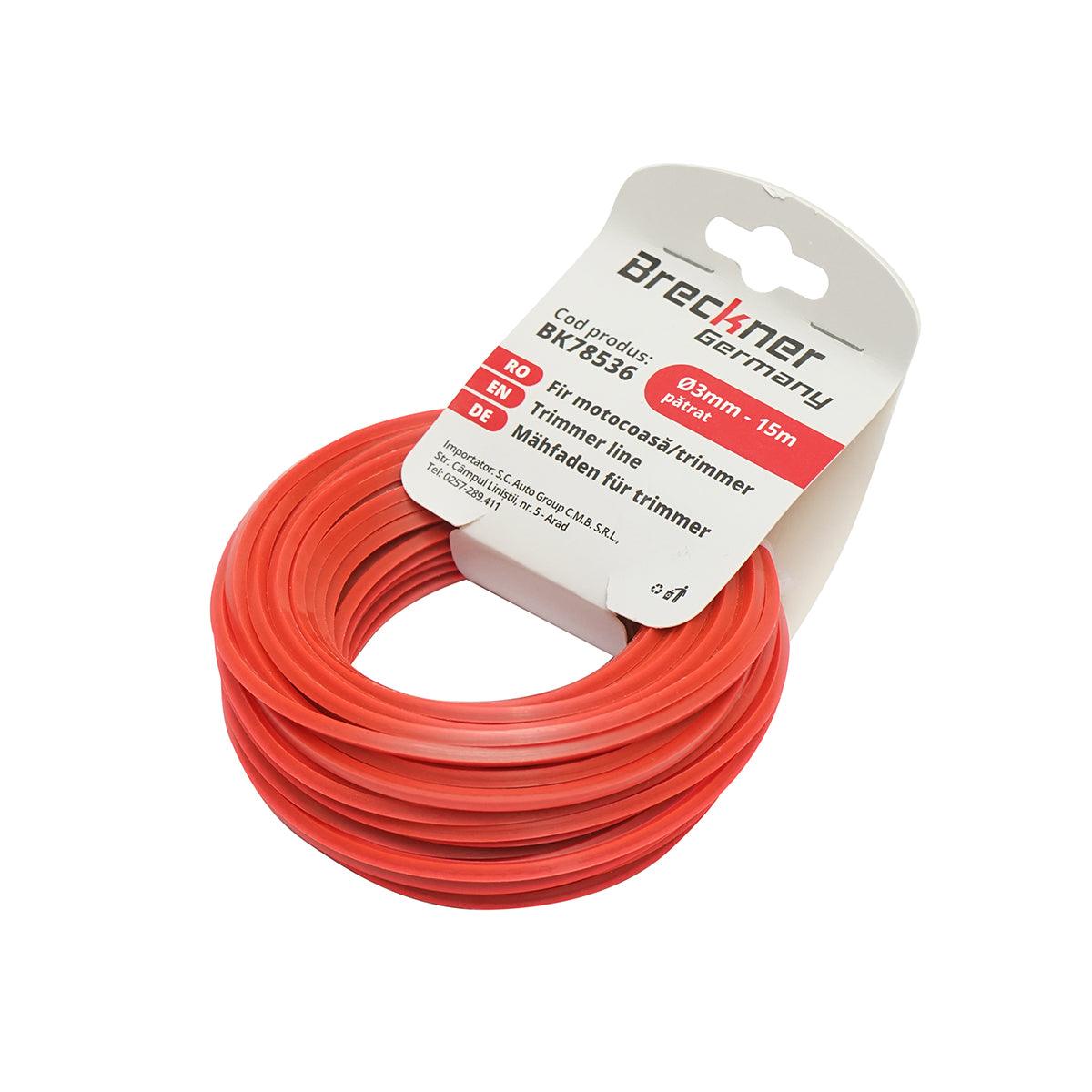 Filo quadrato per decespugliatore 3 mm x 15 mt, Filo per decespugliatore Breckner Germany - immagine 2