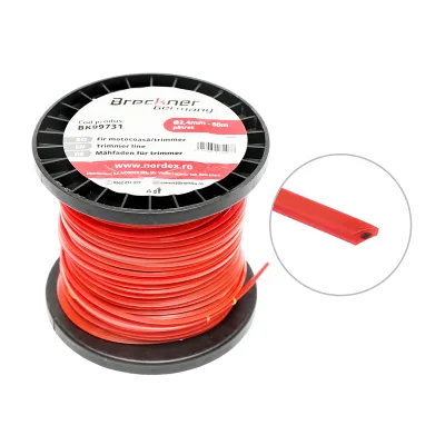 Filo quadrato per decespugliatore, 2,4 mm x 60 m Breckner Germany