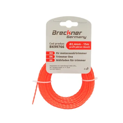 Filo quadrato ritorto per decespugliatore 2,4mmx15m Breckner Germany - immagine 2