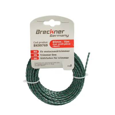 Filo quadrato ritorto per decespugliatore 3mmx15m Breckner Germany - immagine 2