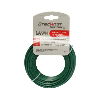 Filo seghettato verde per decespugliatore 3mmx15m Breckner Germany - immagine 2