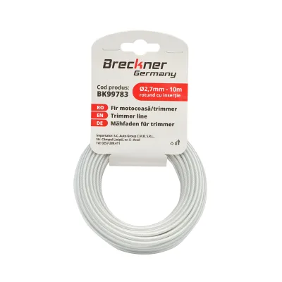 Filo tondo con inserto metallico per decespugliatore 2,7mmx10m Breckner Germany - immagine 2