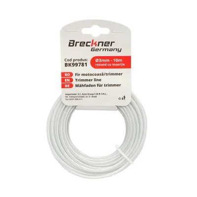 Filo tondo con inserto metallico per decespugliatore 3mmx10m Breckner Germany - immagine 2